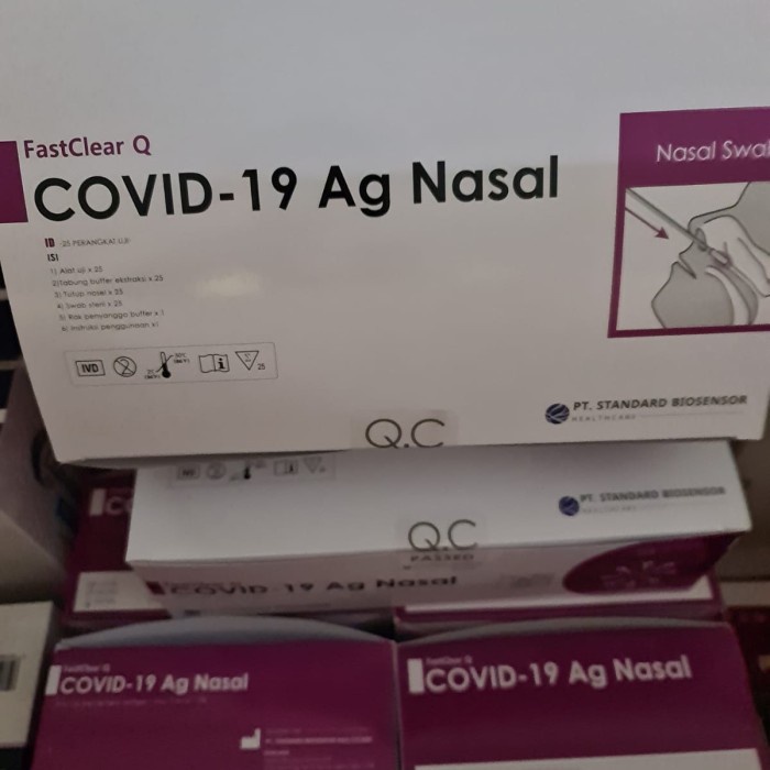 Biosensor Fast Clear Q swab hidung antigen nasal bukan naso