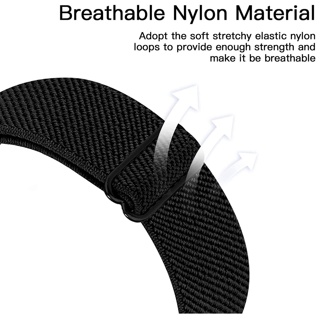 ADJUSTABLE Nylon Solo Loop Strap Samsung Galaxy Watch 4 5 Pro Gear s2 sport gear s3 Active 1 2  40mm 44mm 3 41mm 45mm  Tali Jam