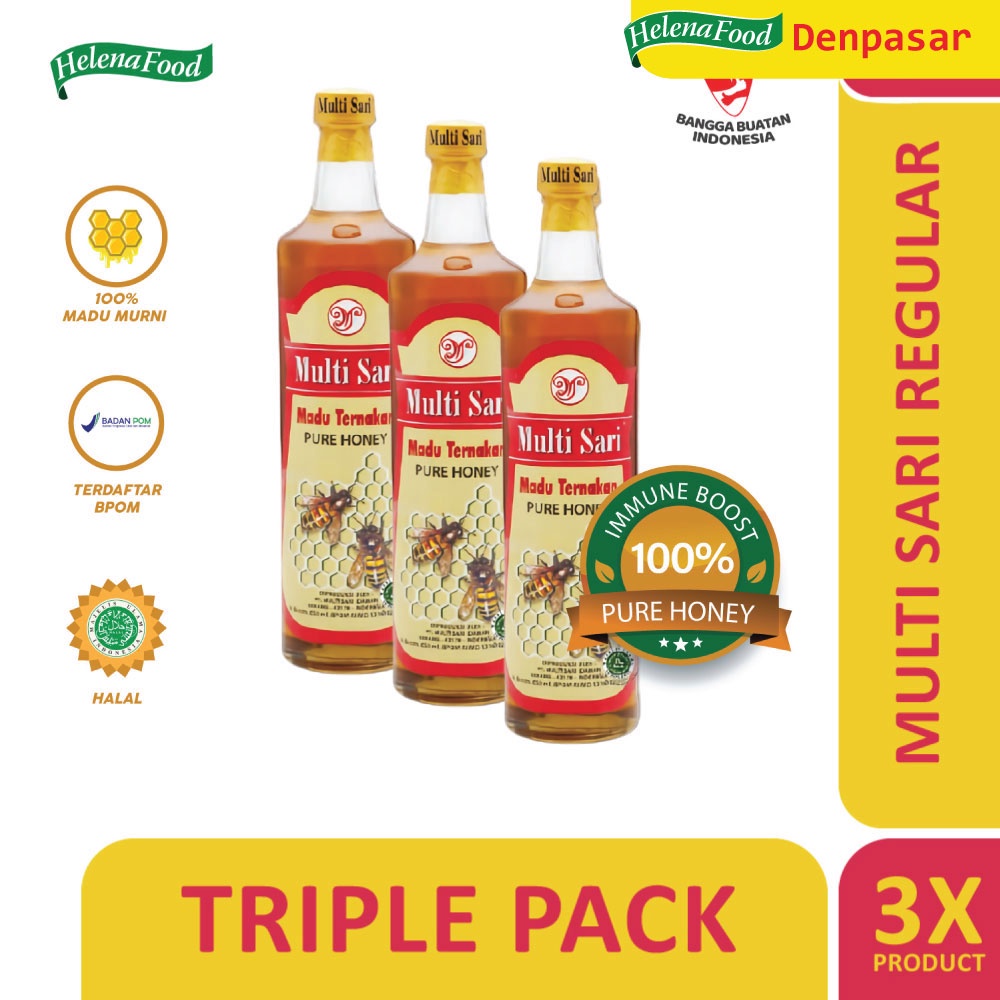 

Multisari Reguler 650 ml Madu Murni Asli ( Promo Hemat 3 )