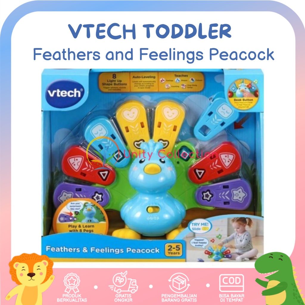 Vtech Toddler Feathers and Feelings Peacock ColourfuL