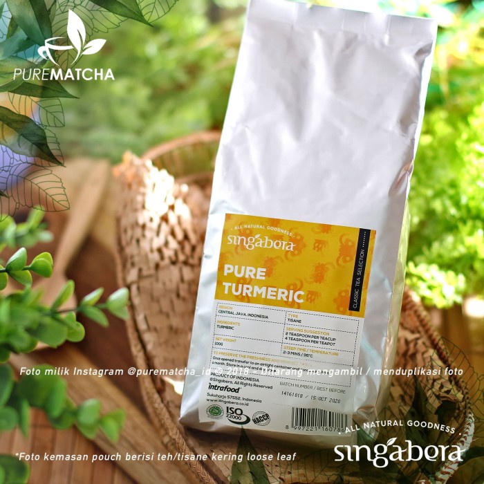 

SINGABERA TEA- SINGABERA PURE TURMERIC TISANE 100GR TEH KUNYIT BUBUK