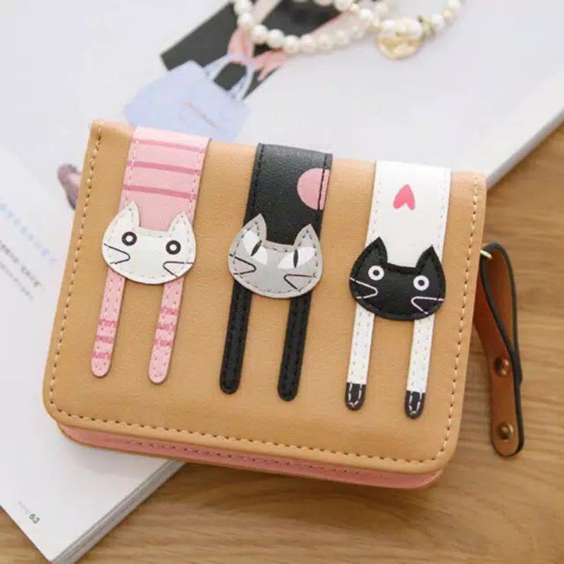 Arifirn Mini Cat Dompet - Dompet Lipat Wanita Murah