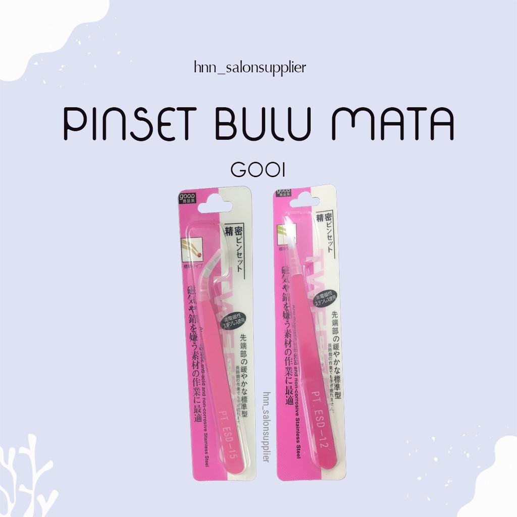 Pinset Bengkok Lurus Untuk Memasang Bulumata Tanam Eyelash Extension