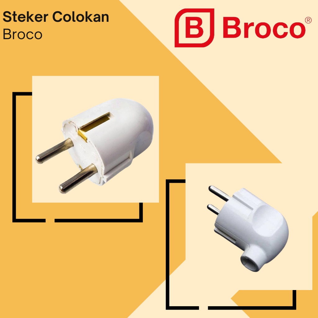 Jual Broco Steker Arde Bulat Putih Colokan Broco Steker Arde L