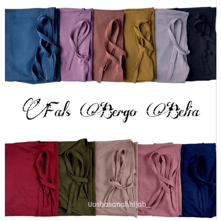 [Ori Fals ] BERGO BELIA••hijab bergo instan polos••hijab instan jersey starla