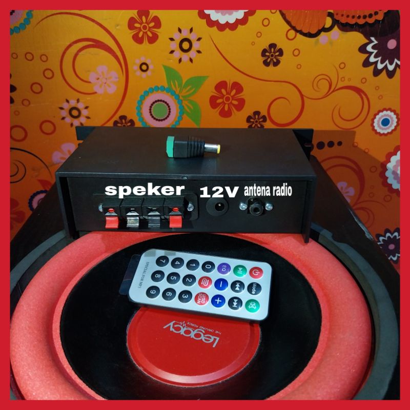 power amplifier bluetooth rakitan 12v dc stereo 2×30watt / tape mobil single din rakitan