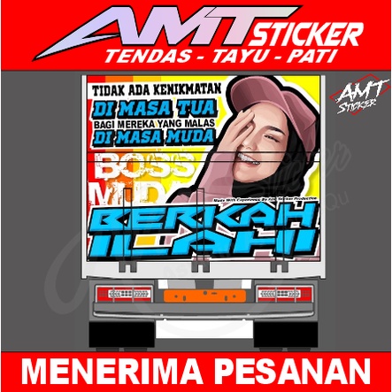 Stiker Ombeng Belakang Truk - Stiker Pintu Belakang - Stiker Truk - Bisa request