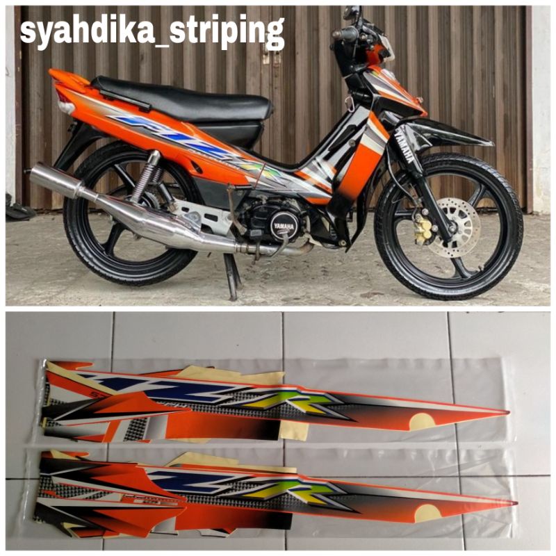 STIKER STRIPING LIS BODY YAMAHA FIZR F1Z R FIZ R 2003 ORANGE