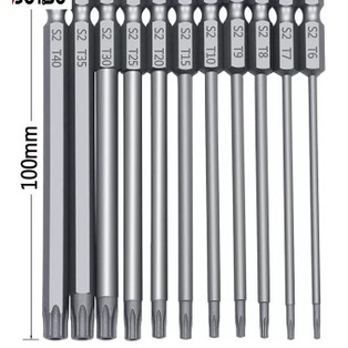 Set Mata Obeng Panjang Heksagonal, 11 Buah Mata Obeng 75Mm/100mm