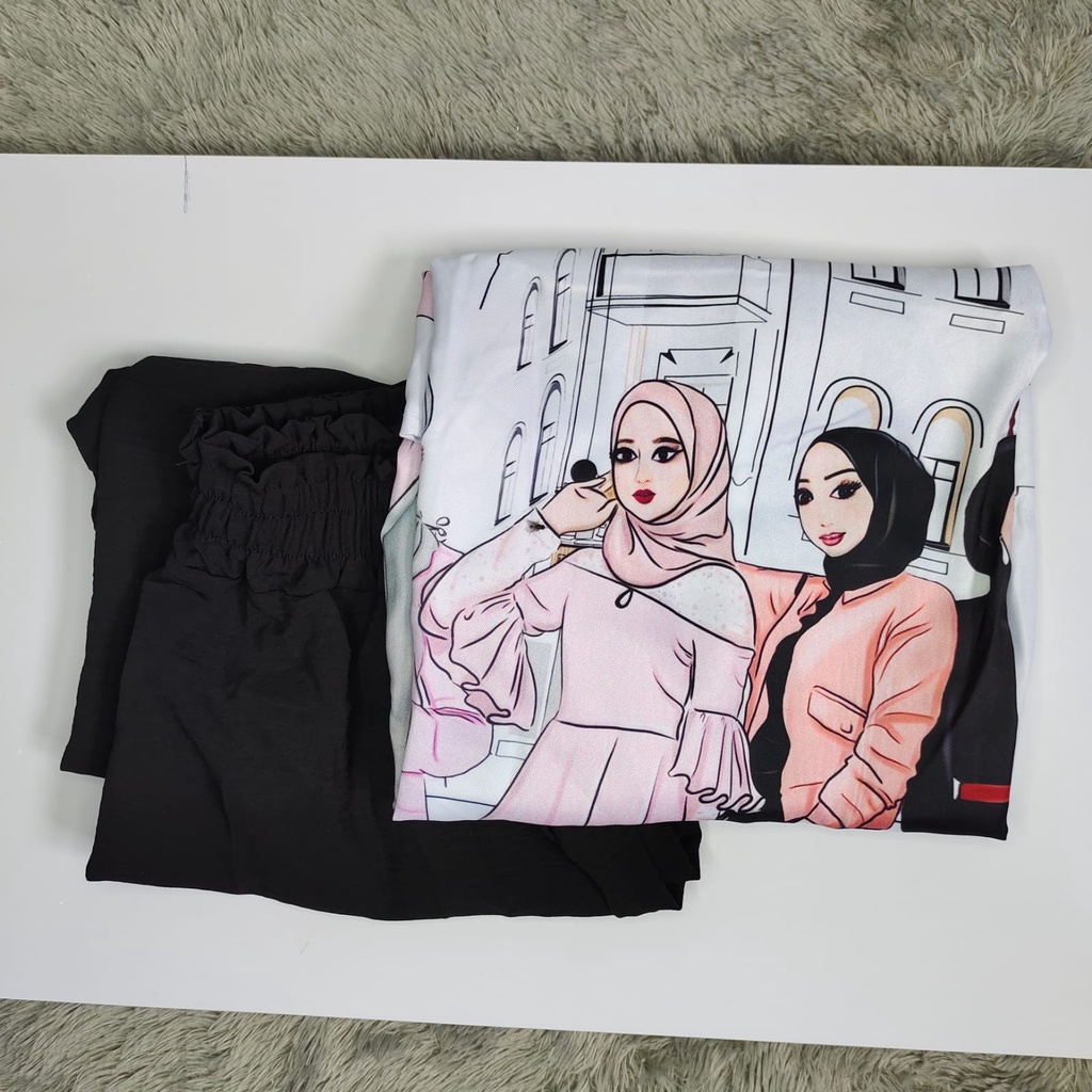 SETELAN WANITA MUSLIMAH TERBARU SABLON WANITA TERBARU TERMURAH 2022BAHAN CRINKLE AIRFLOW SETELAN MODEL WANITA MUSLIMAH PALING MURAH BAHAN CRINKLE AIR FLOW PREMIUM BAJU ONE SET STLYE KOREAN TERBARU TERLARIS 2022 TERVIRAL