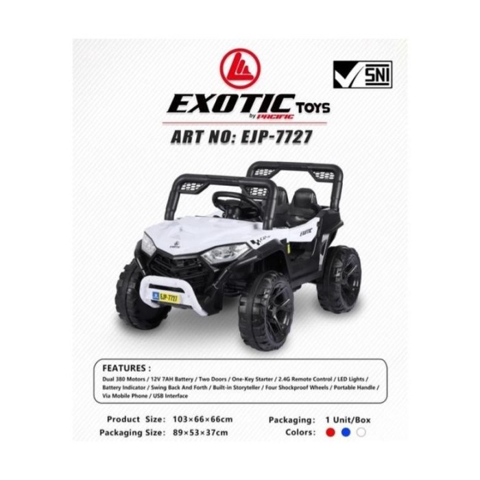 EJP 7727 Mainan Anak Mobil Aki Jeep Exotic 7727 Offroad EJP7727