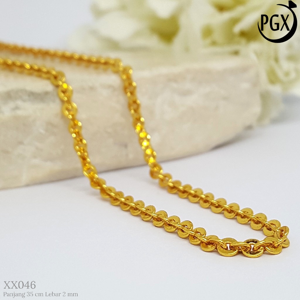 PGX Kalung Pria Wanita Xuping Perhiasan Lapis Emas Aksesoris Fashion Premium - XX046