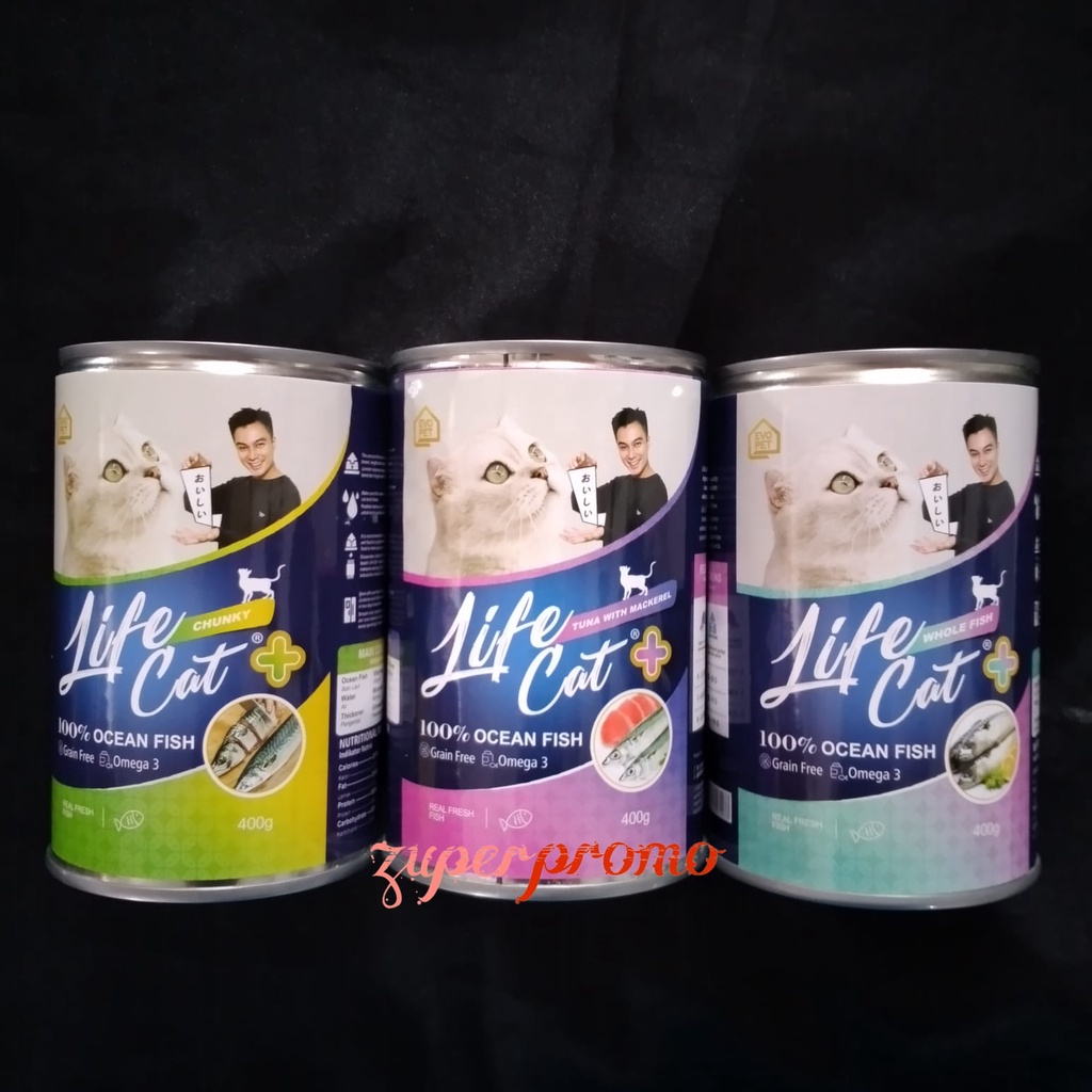 Life Cat + Kitten Ocean Fish 400gr / Makanan Basah Anak Kucing