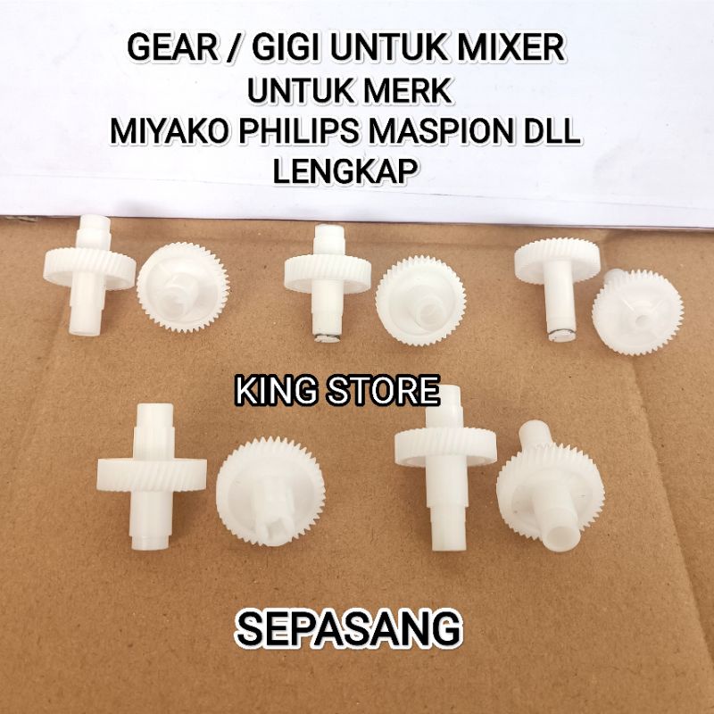 Gear Gigi Mixer Original Miyako / Philips / Maspion / Tipe Model Baru Dan Lama Sepasang 2pcs