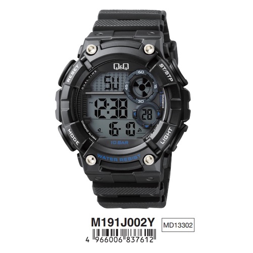 Sale 7.7 Jam Tangan Pria Casual Sporty Rubber Digital Original Q&amp;Q QnQ QQ M191 M191J Series