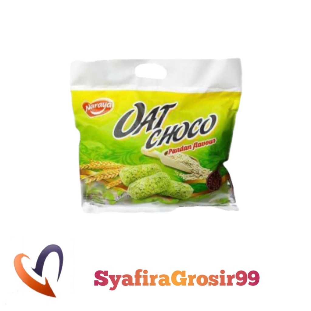 

Naraya Oat Choco Pandan 400gr (isi 40 pcs) Snack Sereal Gandum Bergizi Tinggi