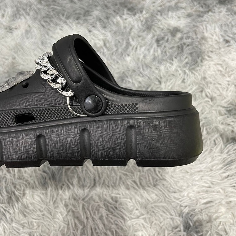 MB-SW15 Sandal Wanita Bae Clog Chain Eva Jelly COD FREE JIBBITZ