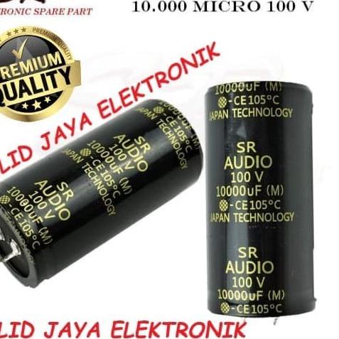 CAPASITOR ELCO SR AUDIO 10000 UF 100 V ELKO 10000UF 100V MIKRO ASLI