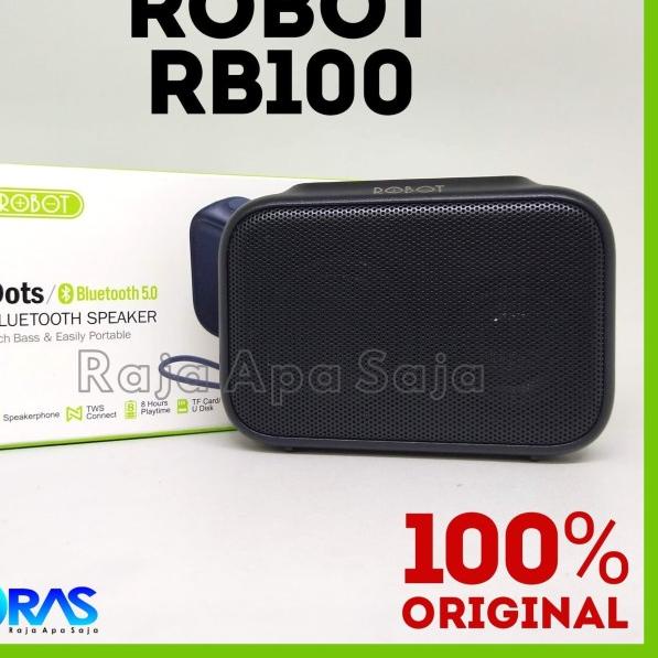 Speaker Robot RB100 DOTS Bluetooth Portable Speker Spiker Music Box - Hitam