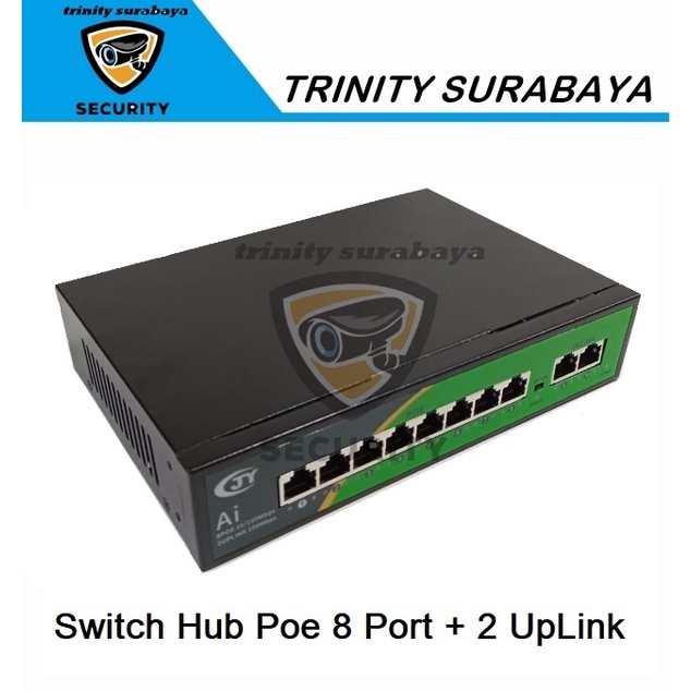 Switch Hub Poe 8 Port + 2 UpLink Trinity