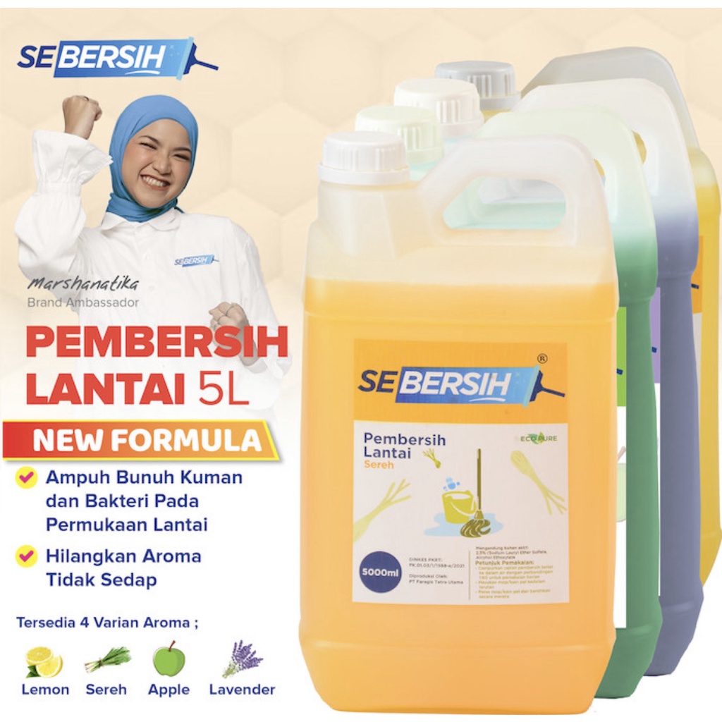 SEBERSIH Pembersih Lantai 5 Liter Izin Kemenkes RI