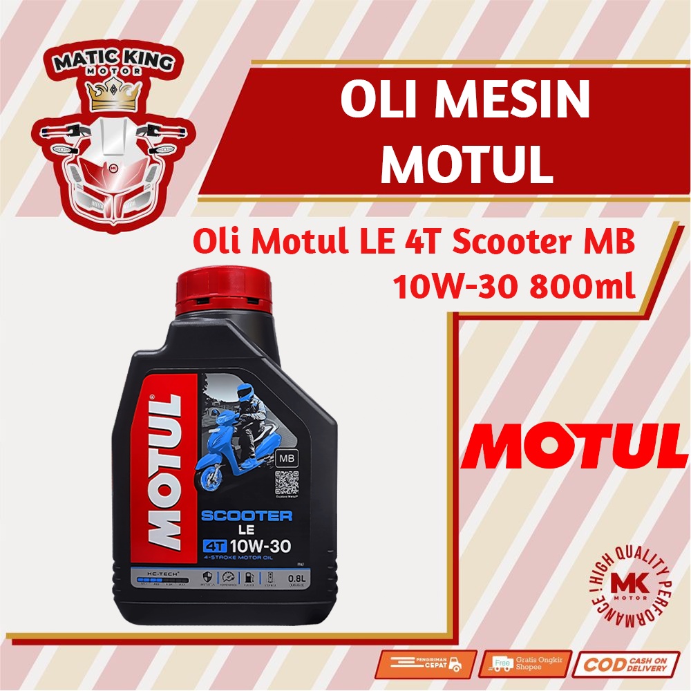 Motul Oli Mesin Scooter Le SAE 10W-30 MB Oli motor matic 800 ml 1L