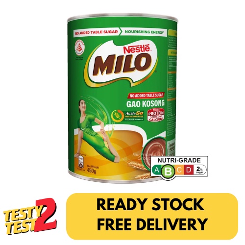 

Milo Instant Chocolate Malt Drink Powder with Milk - Gao Kosong 450g