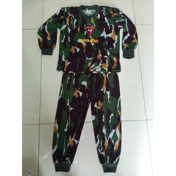 setelan kaos anak loreng brimob pelopor