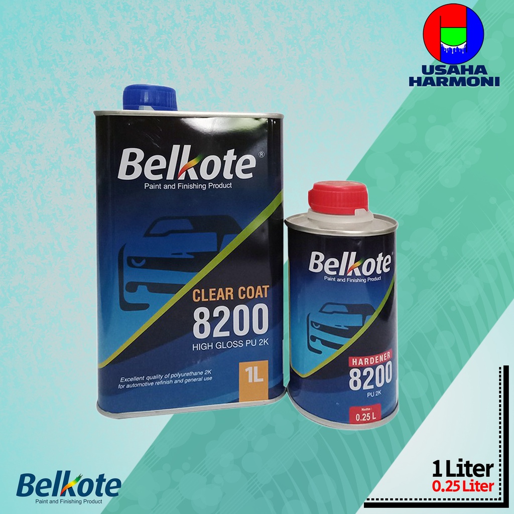 Clear Belkote PU 8200 Gloss + Hardener | Ukuran : 1 Liter