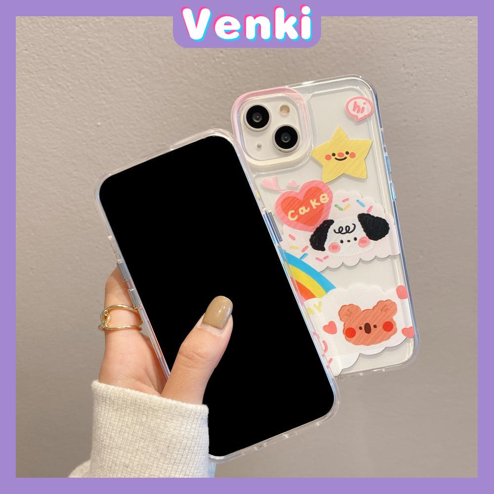 Case For iPhone 14 Pro Max Soft Silicone Big Hole Space Case Cartoon Cute Bear Plating Buttons Camera Protection Shockproof For iPhone 14 13 12 11 Plus Pro Max 6 6s 7 8 Plus X XR XS