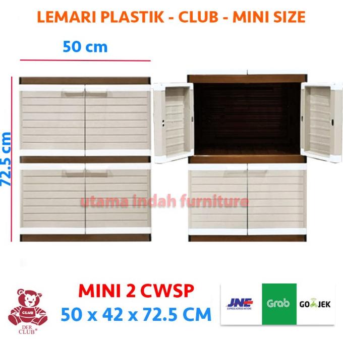 

Lemari pakaian / lemari plastik / minimalis / murah / MINI club 2 ssn stock ready