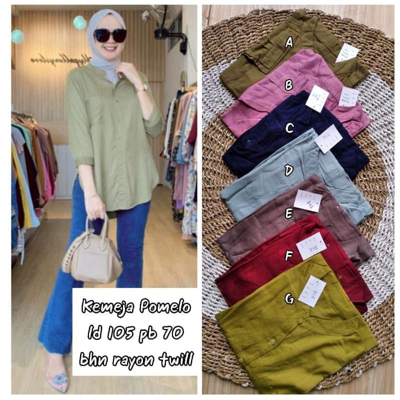 kemeja rayon pomelo ori