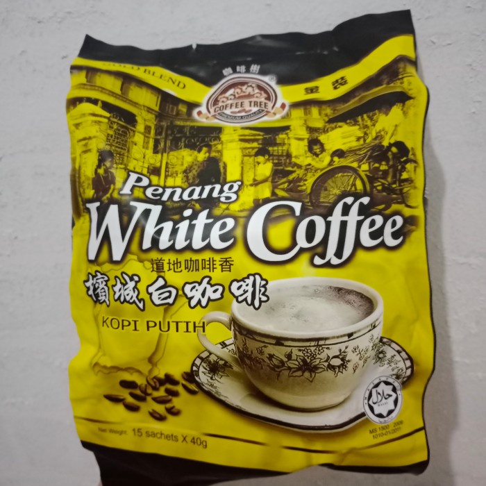 

PENANG WHITE COFFEE 3 IN 1 KOPI MALAYSIA 15 X 30 GRAM NO SUGAR