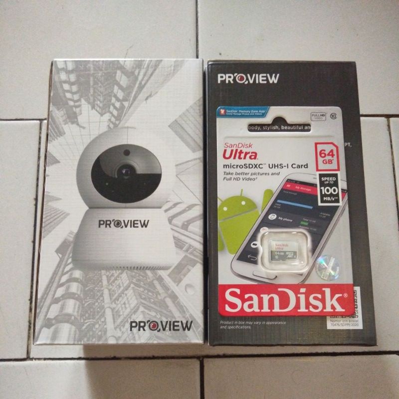 cctv proview IP camera baby cam 3mp model sm-pr42 plus memory scandisk 64gb
