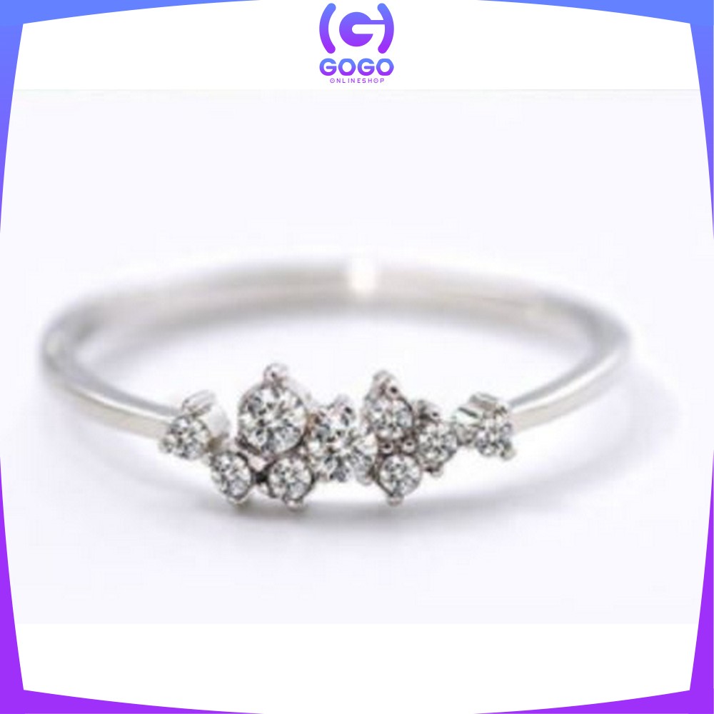 GOGO-K86 Cincin Wanita Diamond Fashion Korea Cincin Bentuk Hati Simple Ring Aksesoris Perhiasan Wanita