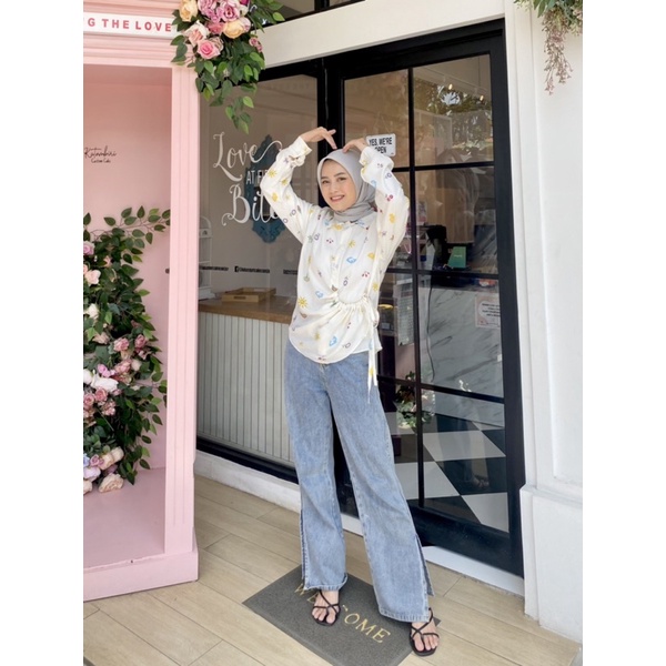 SERA SHIRT BY BOONAA | BLOUSE WANITA | RAYON BLOUSE PEREMPUAN | KEMEJA SERUT WANITA