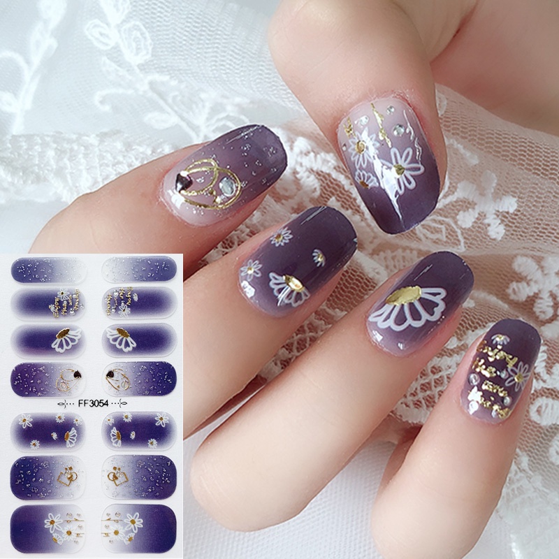 Ff Stiker Kuku 3D DIY Tahan Air Untuk Nail Art