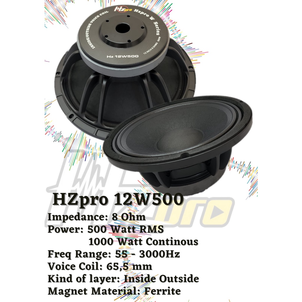 Speaker 12 Inch HZ PRO 12W500
