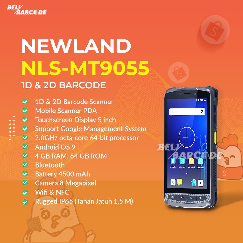 Newland MT9055 Scanner Barcode Mobile PDT NLS