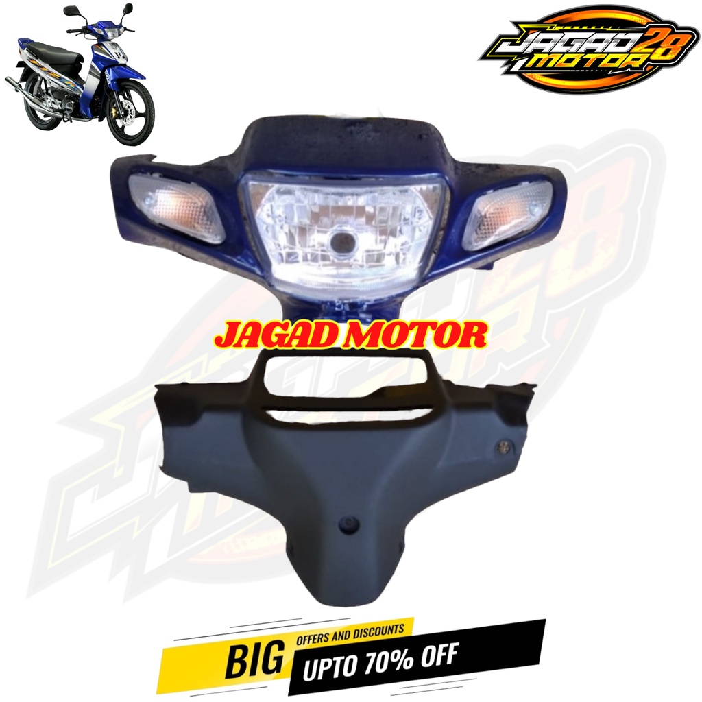 Batok Kepala Depan Belakang Yamaha Fizr Fiz R Biru Set Lampu Depan Dan Sen / Batok Kepala Depan Belakang Yamaha Fizr Fiz R Biru Komplit Lampu Dan Sen / Batok Kepala Depan Belakang Plus Lampu Depan Dan Sen Yamaha Fizr Fiz R Biru