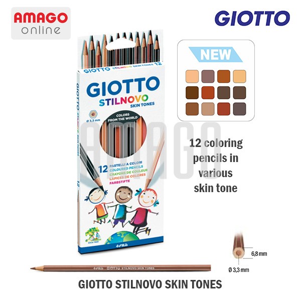 

[COD] GIOTTO STILNOVO SKIN TONES - CARDBOARD - 12 COLORS - 257400