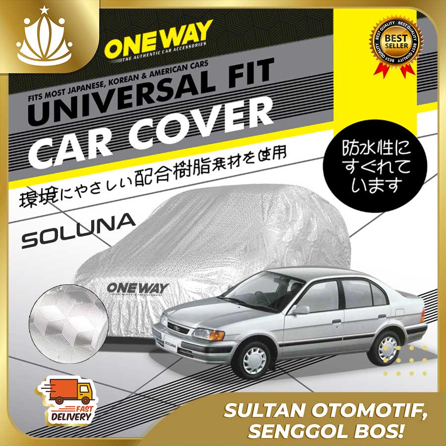 Body Cover Sarung Mobil SOLUNA Waterproof 3 LAYER TEBAL Deluxe Anti Air