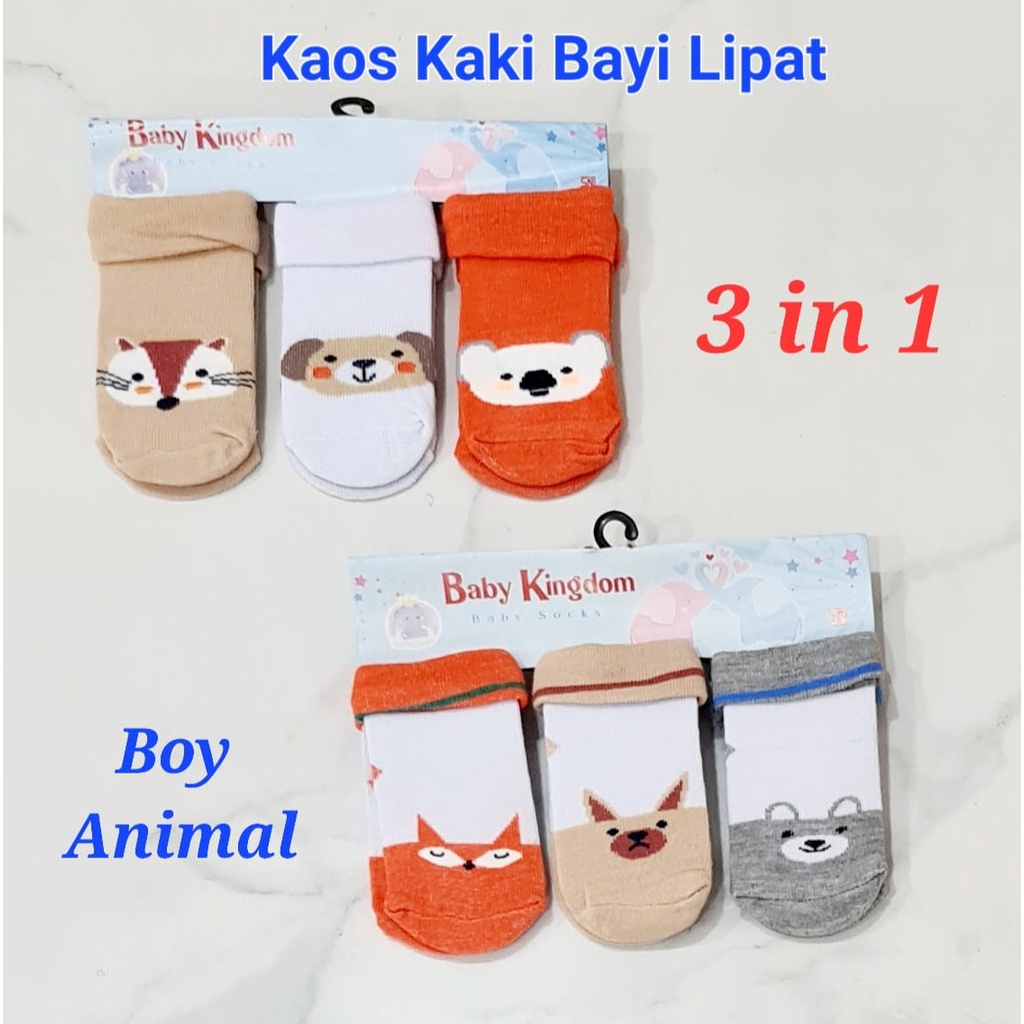 Kaos Kaki 3 in 1 baby kingdom KK-06 kaos kaki bayi baru lahir kaos kaki bayi new born