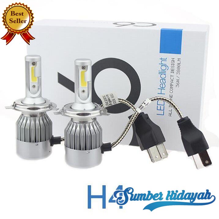 LED Lampu Mobil Headlight LED H4 2 PCS - C6