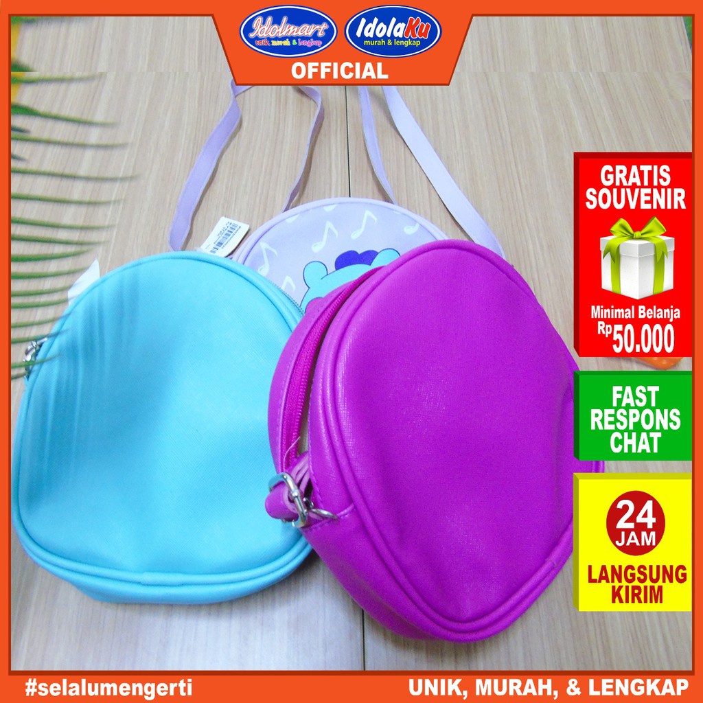 IDOLMART Tas Sling Bag Anak Karakter Tas Sling Bag Face Animal Tas Selempang Anak Tk Murah Surabaya