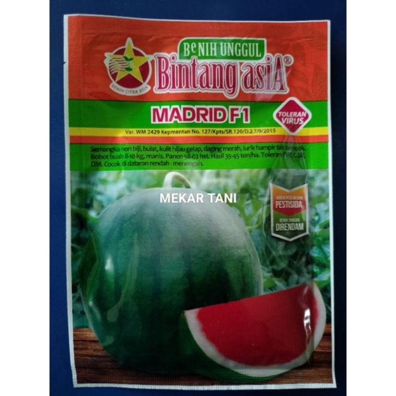Benih semangka non biji Madrid F1 20gr