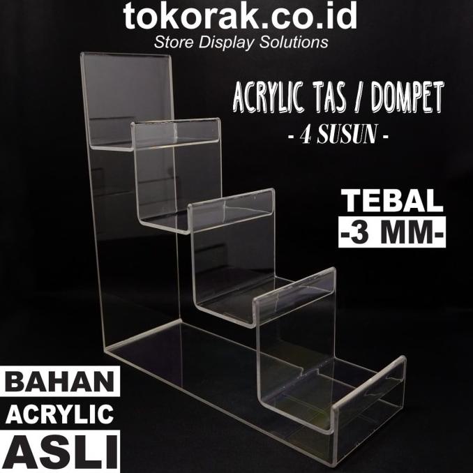 

ACRYLIC TAS 4 SUSUN AKRILIK ASLI MIKA STAND