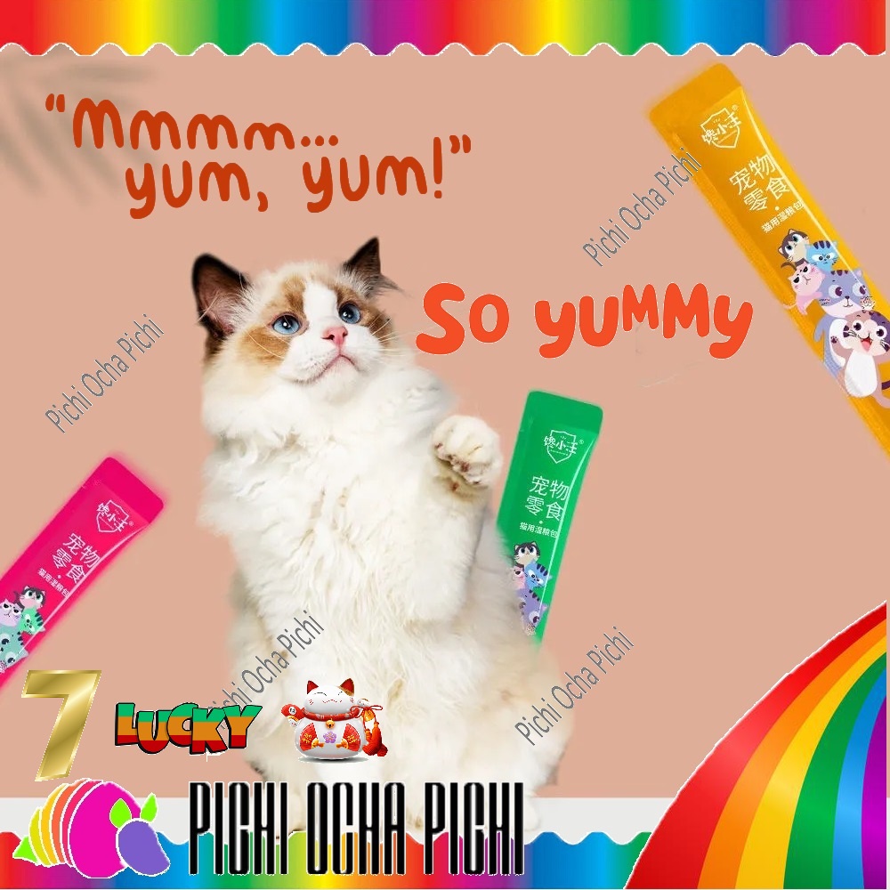 Cat Snack Treat Food Pasta @15gr Cemilan Kucing dan Anak Kucing 7LuckyCat