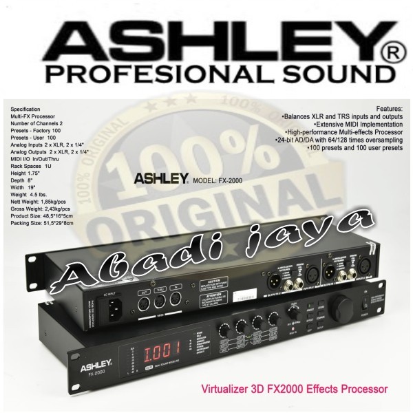 virtualizer 3d fx 2000 effects processor ashley fx2000 original