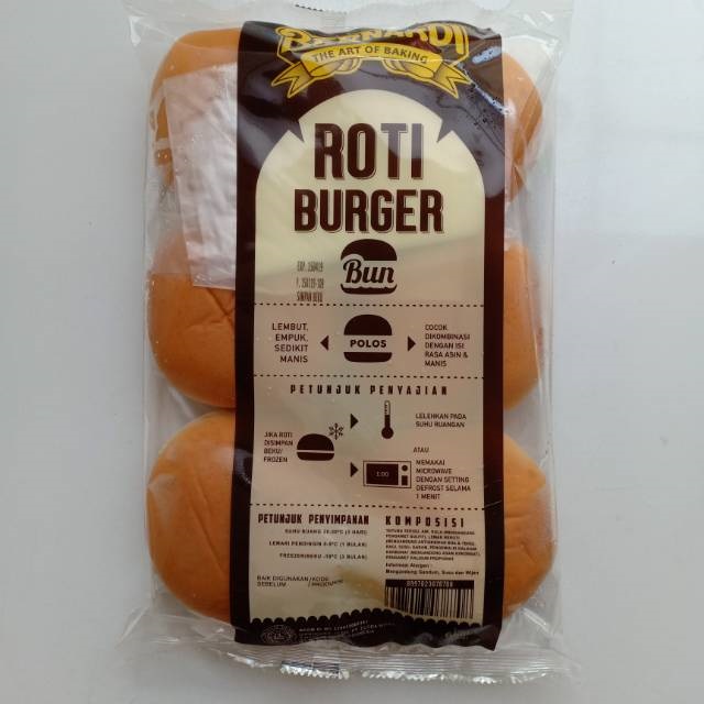 

Bernardi Roti Burger Polos 6pcs Ciputat InstantSameday Ready